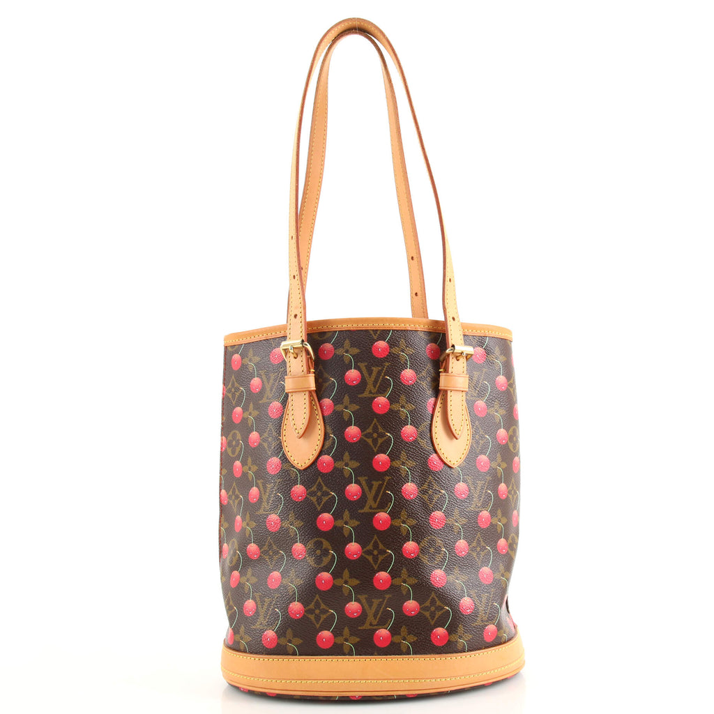 Louis Vuitton Bucket Bag Limited Edition Monogram Cerises Brown 2349522