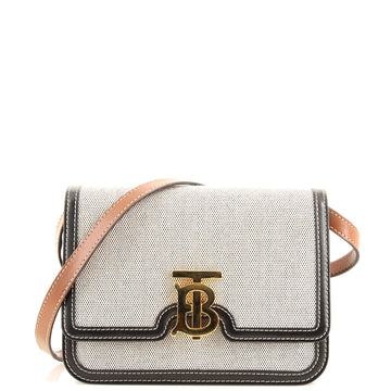 Burberry TB Flap Bag Canvas Small