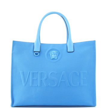 Versace La Medusa Tote Embossed Canvas Large
