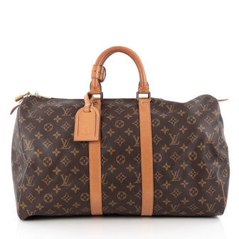 Louis Vuitton Keepall Bag Monogram Canvas 45 brown