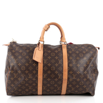 Louis Vuitton Keepall Bag Monogram Canvas 50 brown