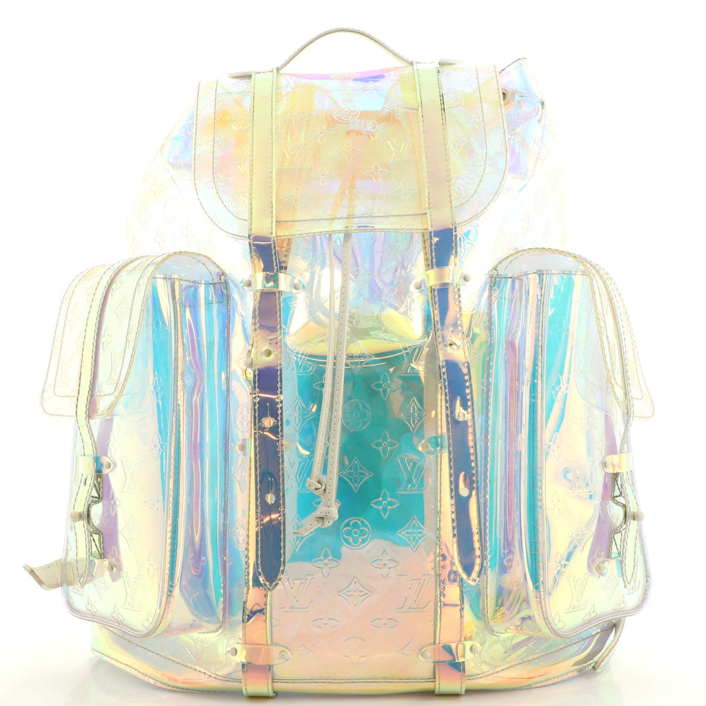 Louis Vuitton Christopher Backpack Limited Edition Monogram Prism PVC GM  Clear 1747601