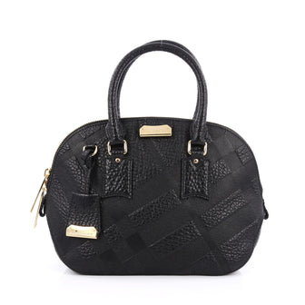 Burberry Orchard Bag Embossed Check Leather Small black