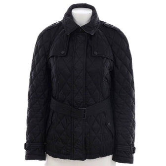 Burberry Women's Finsbridge Hooded Short Jacket Quilted Polyester Blend