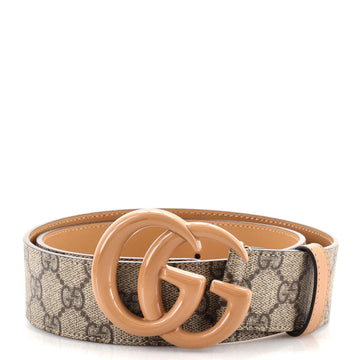 Gucci GG Marmont Belt GG Coated Canvas and Leather Wide