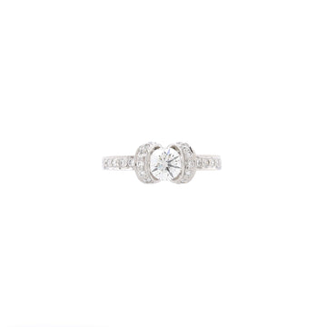 Tiffany & Co. Ribbon Engagement Ring Platinum with RBC E/IF Diamond 0.50CT