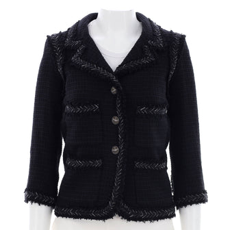 Chanel Women's Double Breasted Four Pocket Jacket Tweed