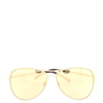 Chanel Pilot Summer Aviator Sunglasses Metal