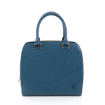 Louis Vuitton Pont Neuf Handbag Epi Leather PM blue