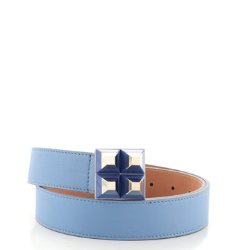 Fendi Studded Buckle Belt Leather Wide