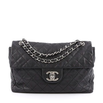 Chanel Classic Soft Flap Bag Quilted Caviar Maxi Black
