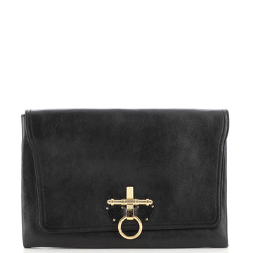 Givenchy Obsedia Flap Clutch Leather Large