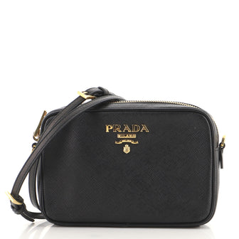 Prada Zip Crossbody Bag Saffiano Leather Mini