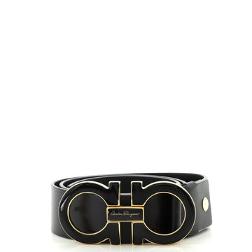 Salvatore Ferragamo Gancini Belt Leather Wide