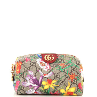 Gucci Ophidia Cosmetic Pouch Flora GG Coated Canvas Small