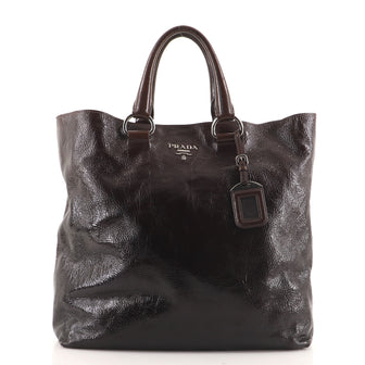 Prada Convertible Shopper Tote Vernice Naplak Large