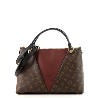 Louis Vuitton V Tote Monogram Canvas and Leather MM