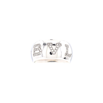 Bvlgari Monologo Ring 18K White Gold with Diamonds