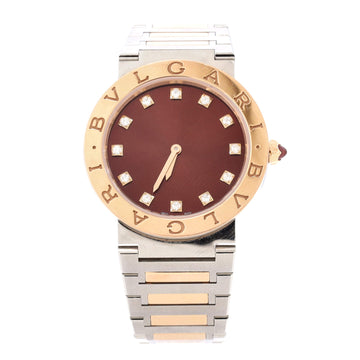 Bvlgari Bvlgari Bvlgari Quartz Watch Stainless Steel with Rose Gold and Diamond Markers 33