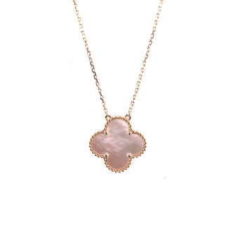 Van Cleef & Arpels Magic Alhambra 100th Anniversary Pendant Necklace 18K Rose Gold with Mother of Pearl