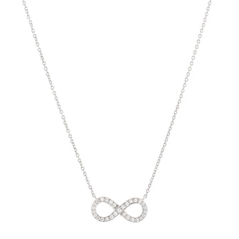 Tiffany & Co. Infinity Pendant Necklace Platinum with Diamonds
