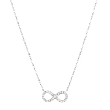 Tiffany & Co. Infinity Pendant Necklace Platinum with Diamonds