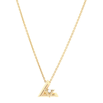 Louis Vuitton LV Volt One Pendant Necklace 18K Yellow Gold with Diamond Small