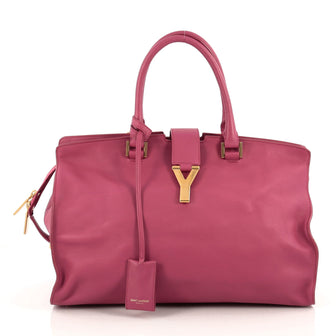 Saint Laurent Classic Y Cabas Leather Medium Pink 1751603