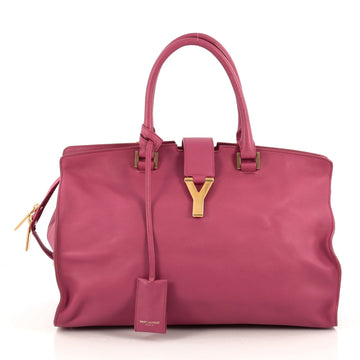 Saint Laurent Classic Y Cabas Leather Medium Pink 1751603