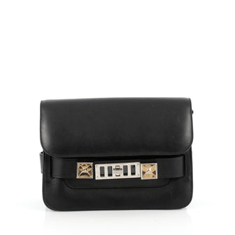 Proenza Schouler PS11 Crossbody Bag Leather Medium Black 1751606