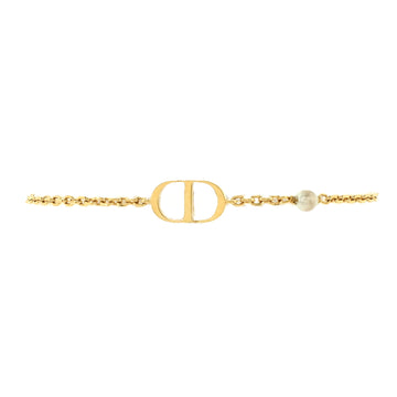 Christian Dior CD Logo Bracelet Metal with Faux Pearl