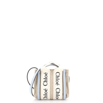 Chloe Woody Convertible Tote Canvas with Leather Nano