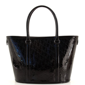 Christian Dior Vintage Open Tote Ultimate Embossed Patent Medium