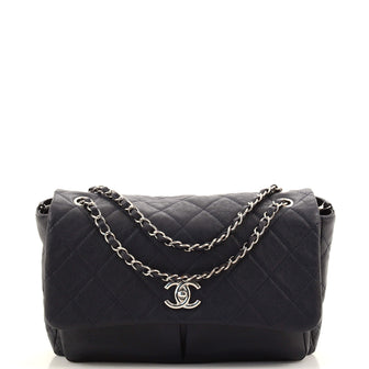 Chanel Natural Beauty Split Pocket Flap Bag Quilted Caviar