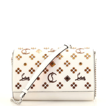 Christian Louboutin Paloma Clutch Embellished Leather Small