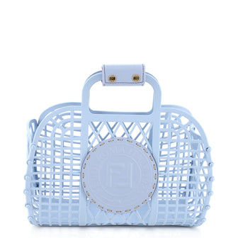 Fendi FF Logo Stamp Basket Tote PVC Small
