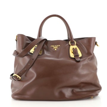 Prada Convertible Buckle Tote Soft Calf Large
