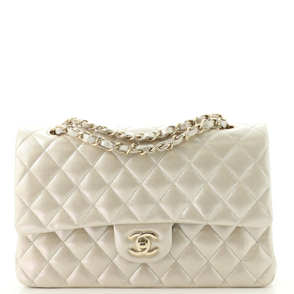 Chanel Iridescent Blue Python 'CC' Rectangular Flap Bag Small Q6BBMB2FMH000