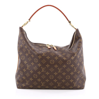 Louis Vuitton Sully Handbag Monogram Canvas MM brown