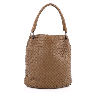 Bottega Veneta Bucket Hobo Intrecciato Nappa Small Brown