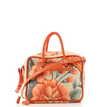 Balenciaga Blanket Square Bag Printed Leather Small