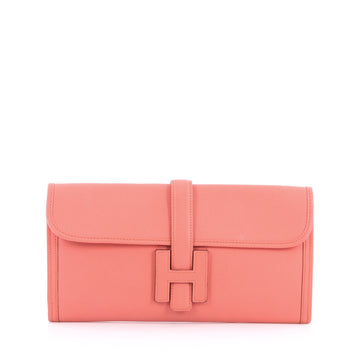 Hermes Jige Elan Clutch Epsom 29 Pink