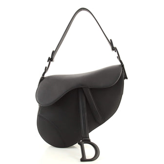 Christian Dior Saddle Handbag Leather Medium