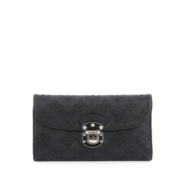 Louis Vuitton Amelia Wallet Mahina Leather Black
