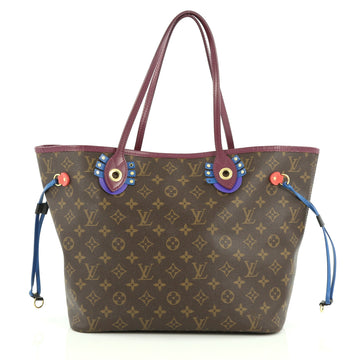 Louis Vuitton Neverfull NM Tote Limited Edition Totem Monogram Canvas MM Brown
