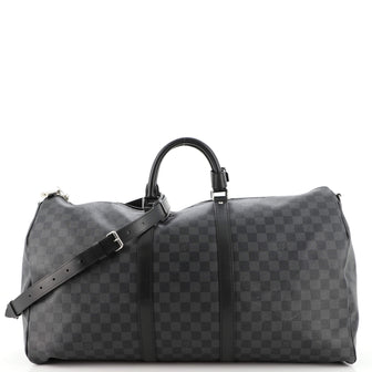 Louis Vuitton Keepall Bandouliere Bag Damier Graphite 55