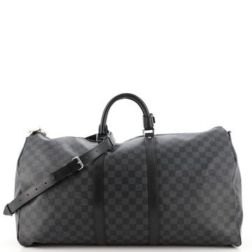 Louis Vuitton Keepall Bandouliere Bag Damier Graphite 55