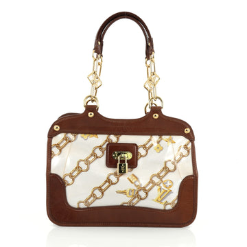Louis Vuitton Charms Cabas PVC Over Monogram Silk white