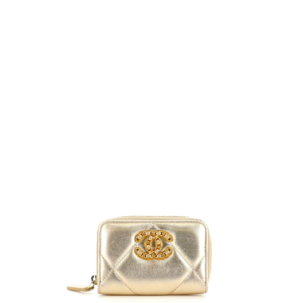 Chanel 19 zipped coin purse