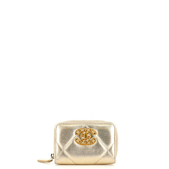 chanel 19 zipped coin purse